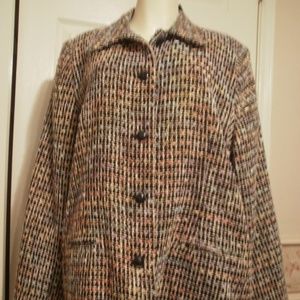 SAG HARBOR  sz 18 W BOUCLE Business TWEED JACKET